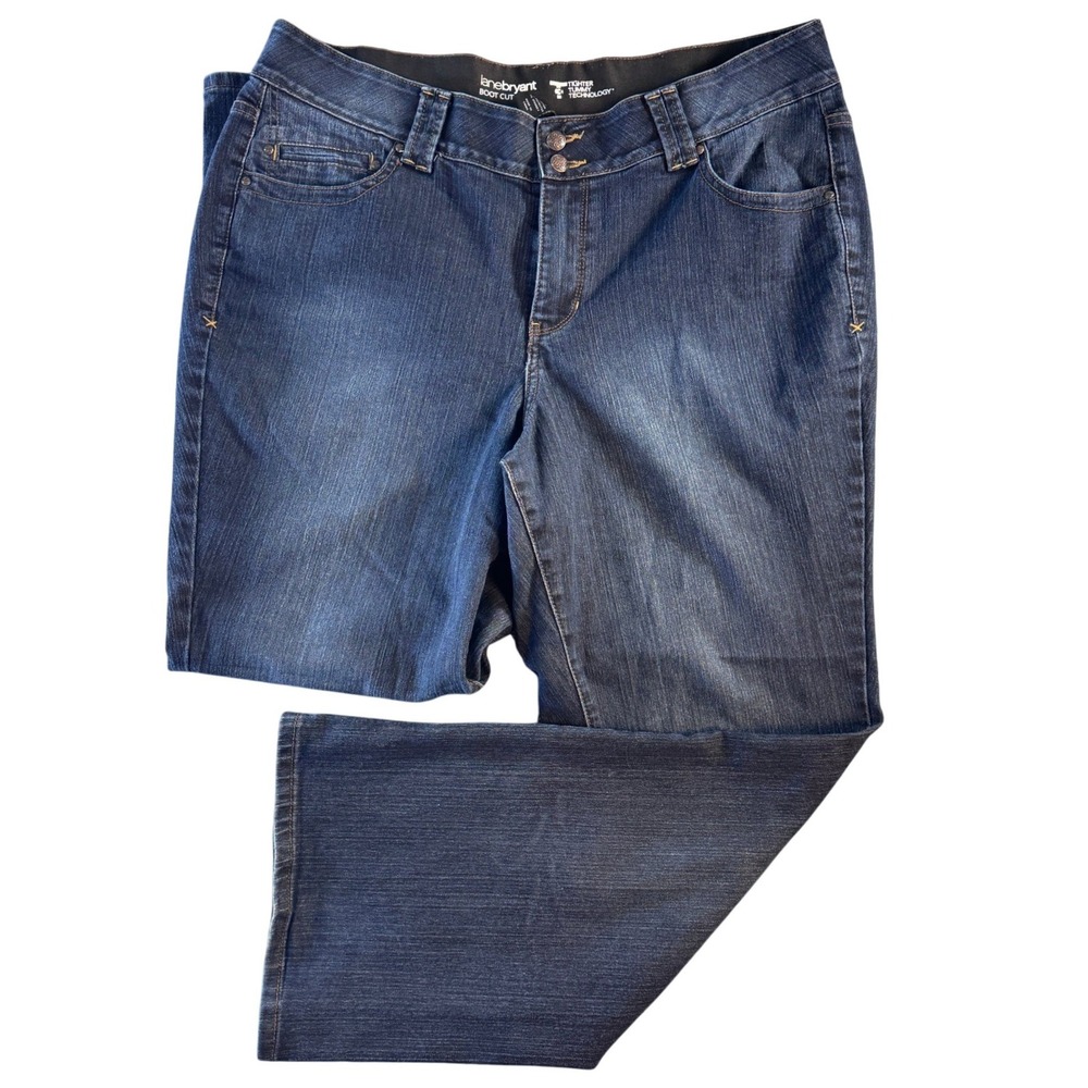 Lane Bryant Bootcut Jeans Tighter Tummy Technology‎ Dark Wash Size 20 Average